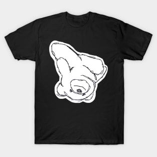 Upside Down Smiley Bear Sketch T-Shirt